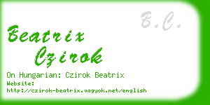 beatrix czirok business card